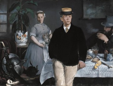  impresionismo Pintura Art%C3%ADstica - El almuerzo en el estudio Realismo Impresionismo Edouard Manet